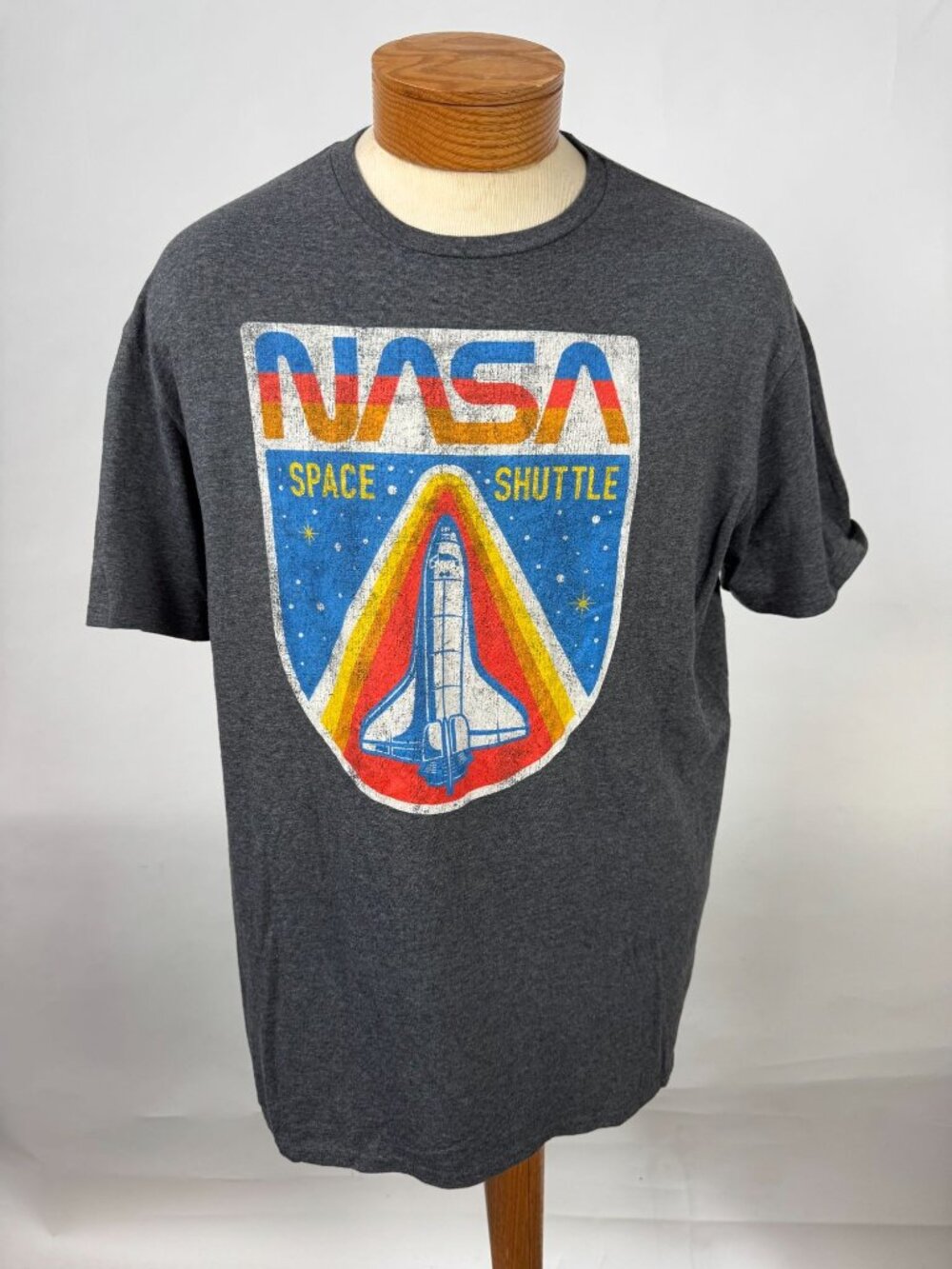 NASA Space Shuttle Graphic T-Shirt Heather Gray XL By Fifth Sun